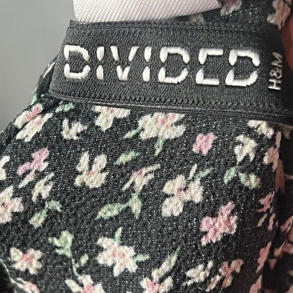 H & M Divided Floral Mini Dress Women Small Spaghetti Strap Ruffle Hem Flowy - Picture 7 of 13